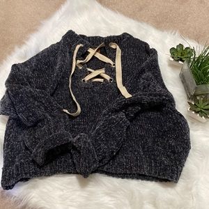 POL charcoal gray sweater